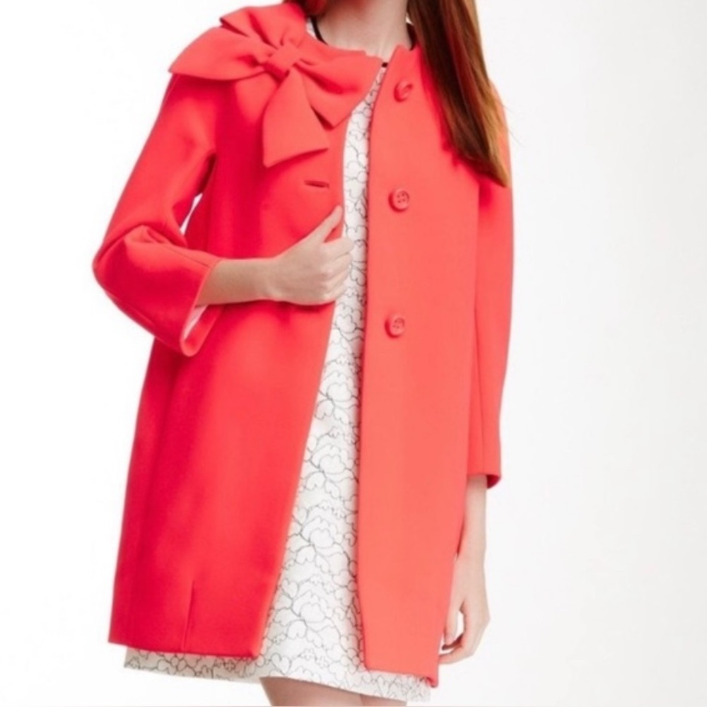 Kate Spade Dorothy Coat in Geranium - Picture 2 of 14